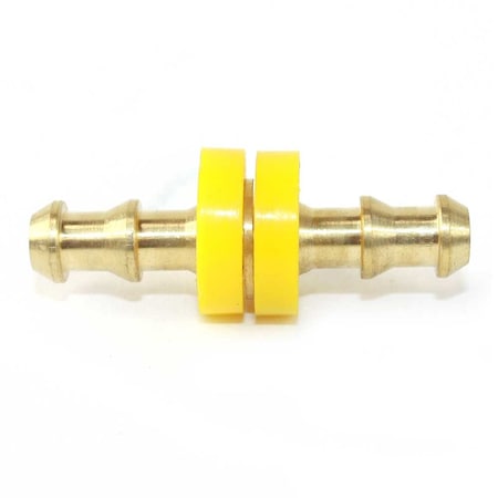 Interstate Pneumatics Easy Lock Brass Hose Fittings, Connectors, 1/4 Inch Hose Barb Splicer, PK 6 FL344-D6